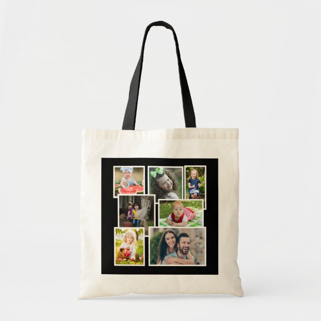 Erstellen Sie Ihre eigene 7-Familie Foto Collage B Tragetasche (Vorne)