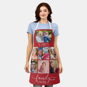 Erstellen Sie Ihre eigene 7-Foto-Collage Familienn Schürze