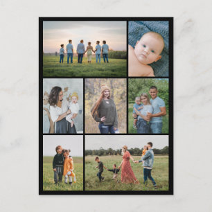 Erstellen Sie Ihre eigene 7-Foto-Collage Postkarte