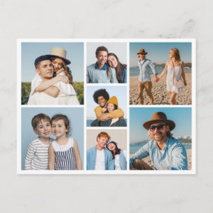 Erstellen Sie Ihre eigene 7-Foto-Collage Postkarte