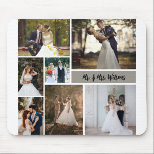 Erstellen Sie Ihre eigene 7-Foto-Hochzeitskollekti Mousepad