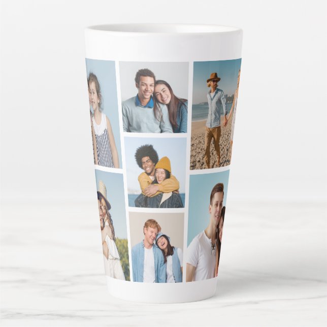 Erstellen Sie Ihre eigene 7 FotoCollage Milchtasse (Vorderseite)