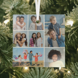 Erstellen Sie Ihre eigene 7 FotoCollage Ornament Aus Glas