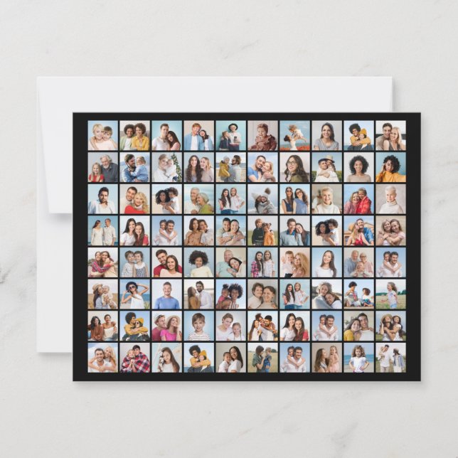 Erstellen Sie Ihre eigene 80-Bild-Collage bearbeit Mitteilungskarte (Vorderseite)