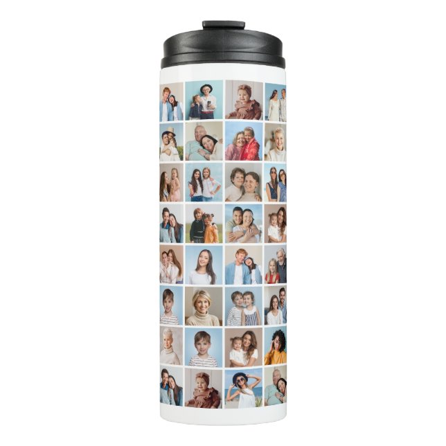 Erstellen Sie Ihre eigene 80-FotoCollage Thermosbecher (Vorderseite)