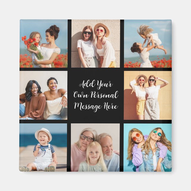 Erstellen Sie Ihre eigene 8-Foto-Collage Hinzufüge Magnet (Vorne)