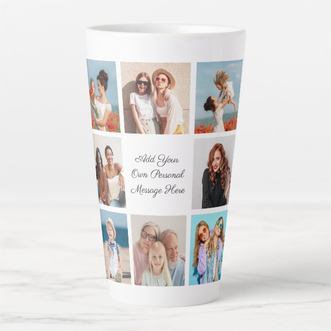 Erstellen Sie Ihre eigene 8-Foto-Collage Hinzufüge Milchtasse (Vorderseite)