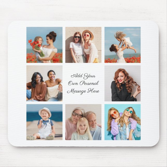 Erstellen Sie Ihre eigene 8-Foto-Collage Hinzufüge Mousepad (Vorne)