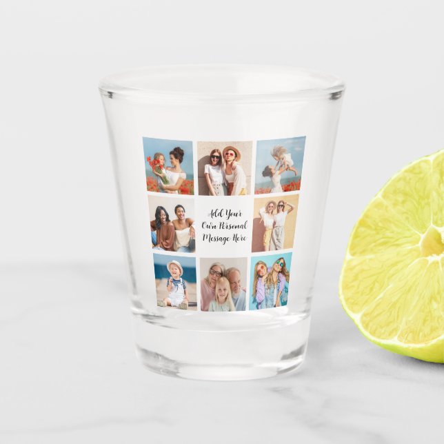 Erstellen Sie Ihre eigene 8-Foto-Collage Hinzufüge Schnapsglas (Vorderseite)