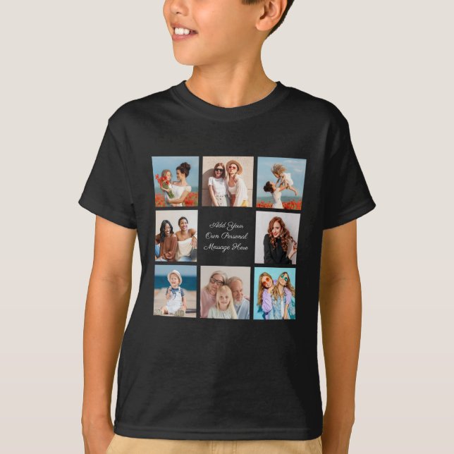 Erstellen Sie Ihre eigene 8-Foto-Collage Hinzufüge T-Shirt (Vorderseite)