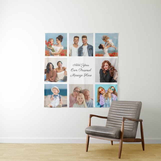 Erstellen Sie Ihre eigene 8-Foto-Collage Hinzufüge Wandteppich (Beispiel)