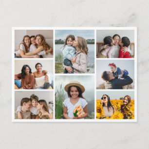 Erstellen Sie Ihre eigene 8-Foto-Collage Postkarte