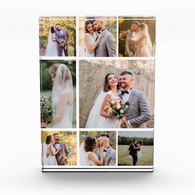 Erstellen Sie Ihre eigene 8-Foto-Hochzeitskollekti Fotoblock (Vorderseite)