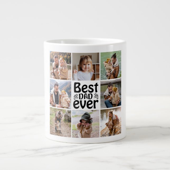 Erstellen Sie Ihre eigene 8-FotoCollage Bester Vat Jumbo-Tasse (Vorderseite)
