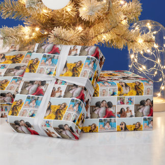 Erstellen Sie Ihre eigene 8 FotoCollage Geschenkpapier