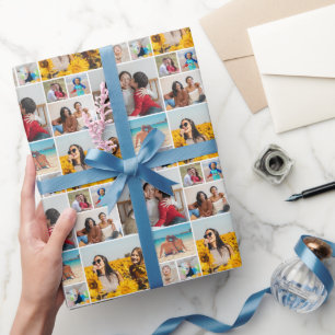 Erstellen Sie Ihre eigene 8 FotoCollage Geschenkpapier