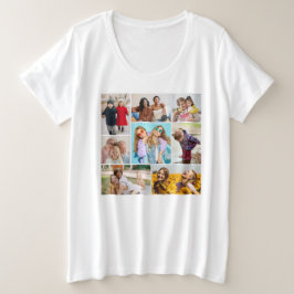 Erstellen Sie Ihre eigene 8 FotoCollage Große Größe T-Shirt