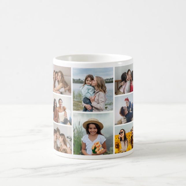 Erstellen Sie Ihre eigene 8 FotoCollage Kaffeetasse (Mittel)