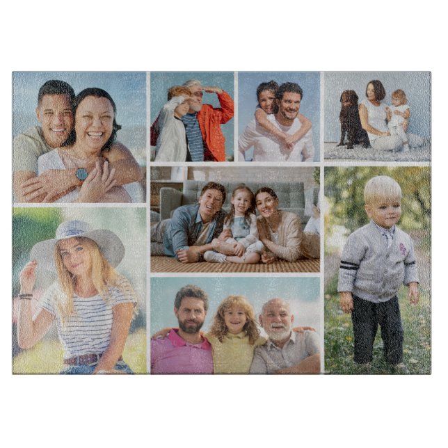 Erstellen Sie Ihre eigene 8 FotoCollage Schneidebrett (Vorderseite)