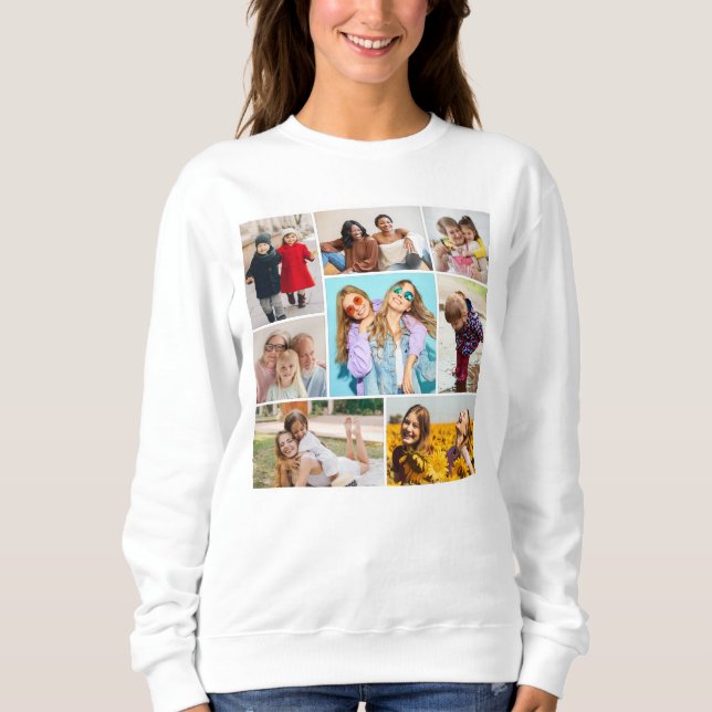 Erstellen Sie Ihre eigene 8 FotoCollage Sweatshirt (Vorderseite)