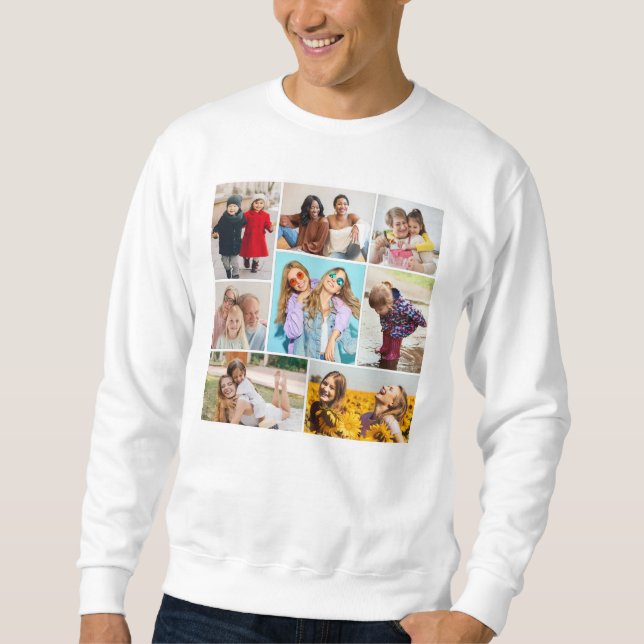 Erstellen Sie Ihre eigene 8 FotoCollage Sweatshirt (Vorderseite)