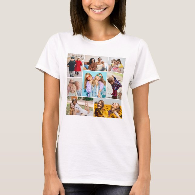Erstellen Sie Ihre eigene 8 FotoCollage T-Shirt (Vorderseite)