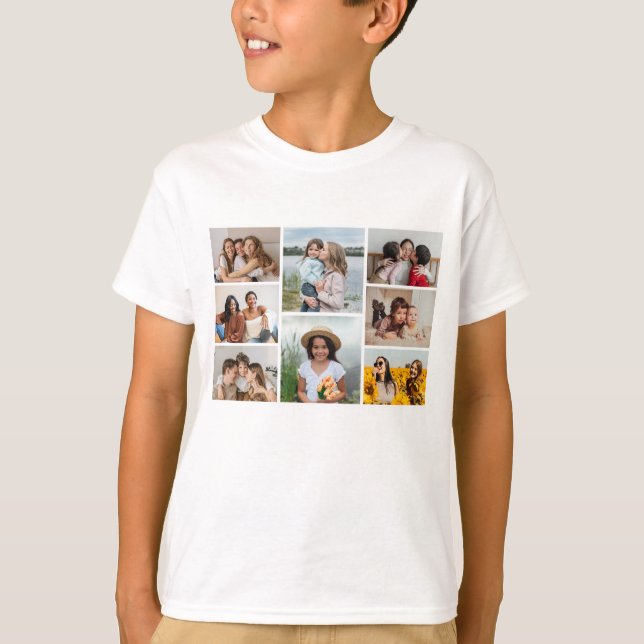 Erstellen Sie Ihre eigene 8 FotoCollage T-Shirt (Vorderseite)