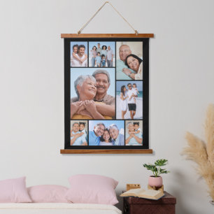 Erstellen Sie Ihre eigene 8 FotoCollage Wandteppich Mit Holzrahmen