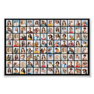 Erstellen Sie Ihre eigene 96-Foto-Collage-Fotoverg Fotodruck