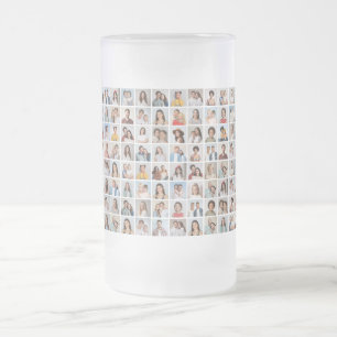 Erstellen Sie Ihre eigene 96-Foto-Collage Mattglas Bierglas