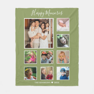 Erstellen Sie Ihre eigene 9-Familie Foto Collage G Fleecedecke