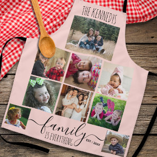 Erstellen Sie Ihre eigene 9-Foto-Collage Familienn Schürze