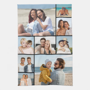 Erstellen Sie Ihre eigene 9-Foto-Collage Geschirrtuch