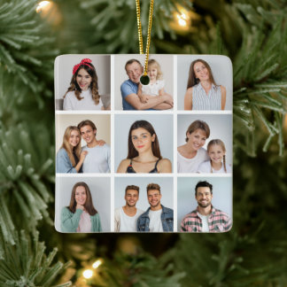 Erstellen Sie Ihre eigene 9-Foto-Collage Keramikornament