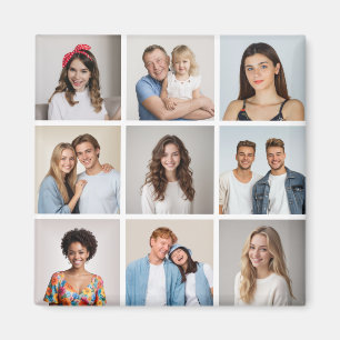 Erstellen Sie Ihre eigene 9-Foto-Collage Magnet