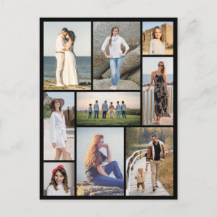 Erstellen Sie Ihre eigene 9-Foto-Collage Postkarte