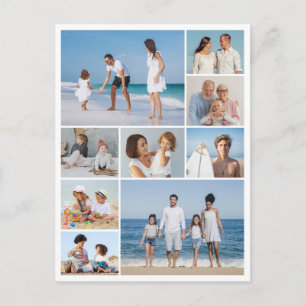 Erstellen Sie Ihre eigene 9-Foto-Collage Postkarte