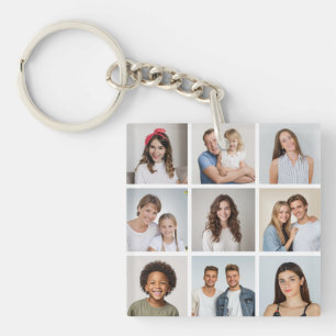 Erstellen Sie Ihre eigene 9-Foto-Collage Schlüsselanhänger