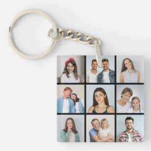 Erstellen Sie Ihre eigene 9-Foto-Collage Schlüsselanhänger