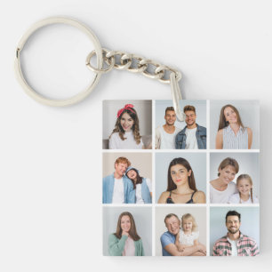 Erstellen Sie Ihre eigene 9-Foto-Collage Schlüsselanhänger