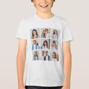 Erstellen Sie Ihre eigene 9-Foto-Collage Tri-Blend Shirt