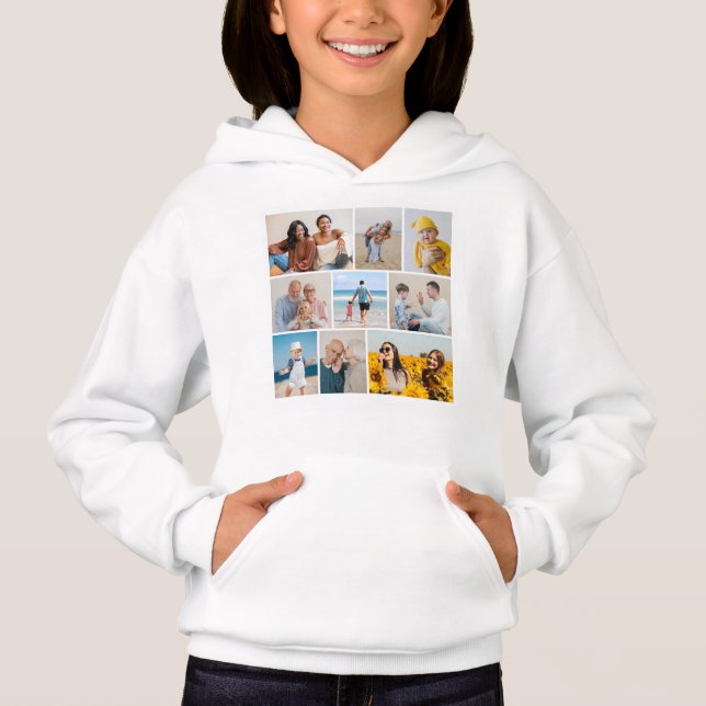 Erstellen Sie Ihre eigene 9 FotoCollage Hoodie (Vorderseite)