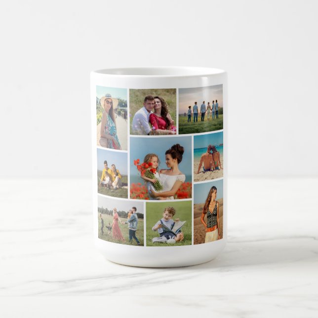 Erstellen Sie Ihre eigene 9 FotoCollage Kaffeetasse (Mittel)