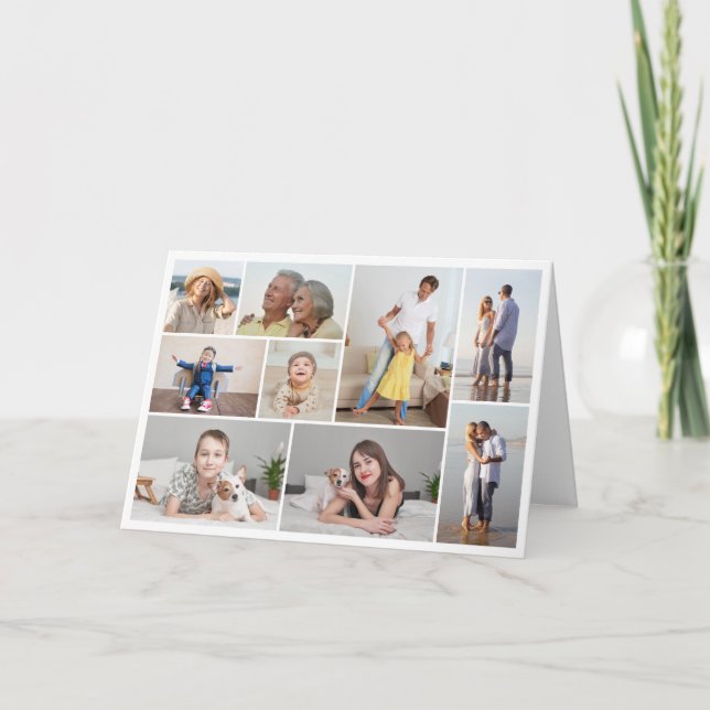 Erstellen Sie Ihre eigene 9 FotoCollage Karte (Vorderseite)