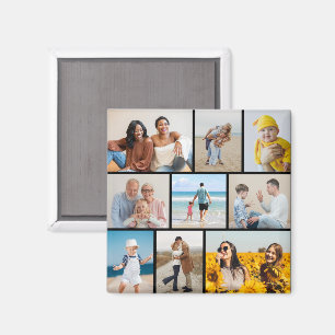 Erstellen Sie Ihre eigene 9 FotoCollage Magnet