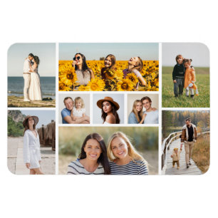 Erstellen Sie Ihre eigene 9 FotoCollage Magnet