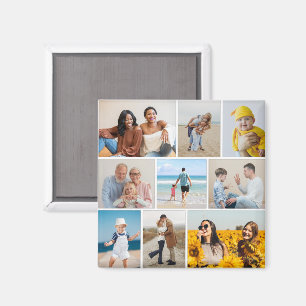 Erstellen Sie Ihre eigene 9 FotoCollage Magnet