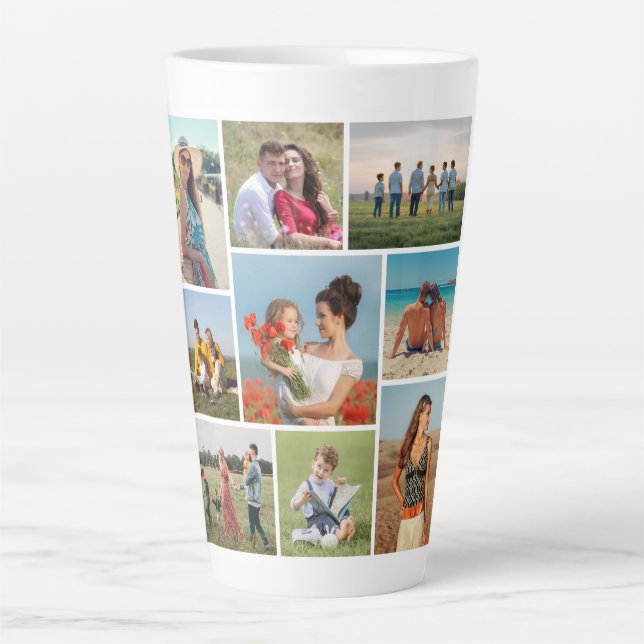 Erstellen Sie Ihre eigene 9 FotoCollage Milchtasse (Vorderseite)
