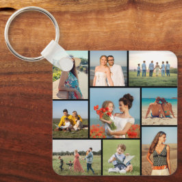 Erstellen Sie Ihre eigene 9 FotoCollage Schlüsselanhänger