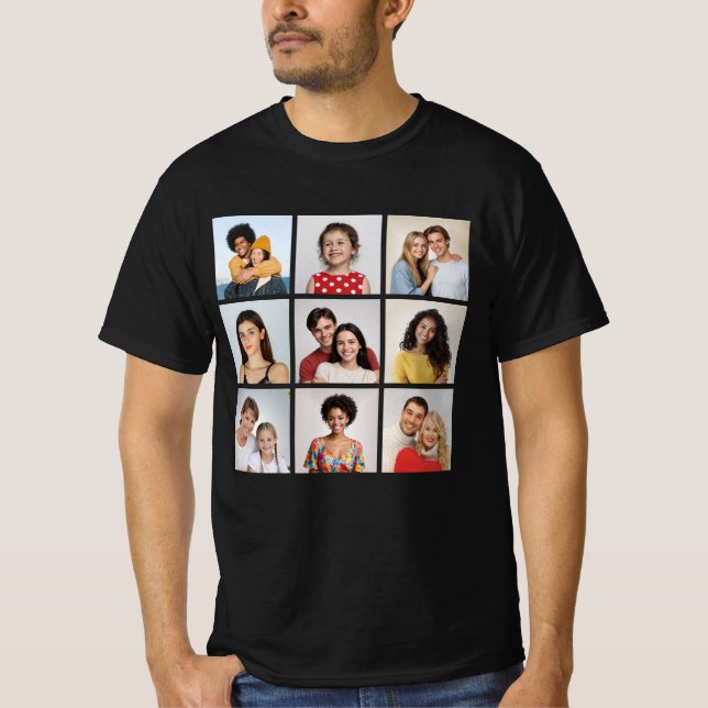 Erstellen Sie Ihre eigene 9 FotoCollage T-Shirt (Vorderseite)